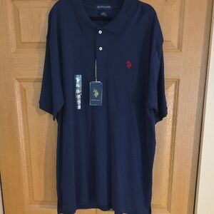 U.S. Polo Assn. Dark Blue Polo with‎ Red Logo